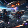 Space battle gigantic armada