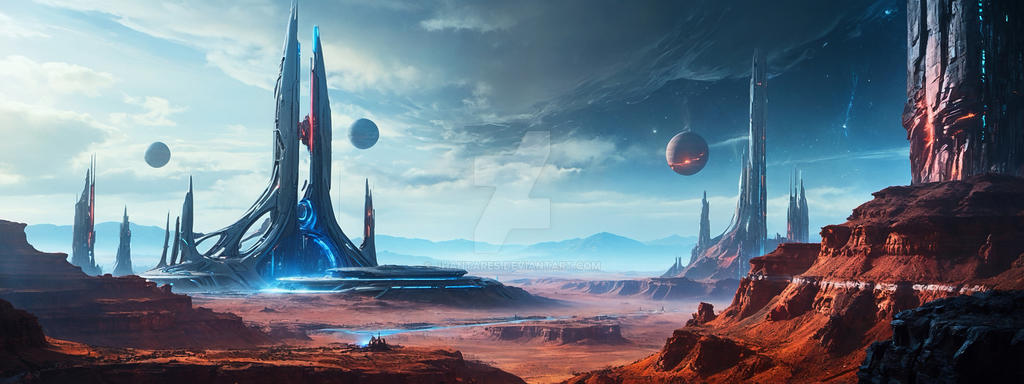 Futuristic landscape from Star Gate