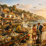 A seaside town during the 20th century