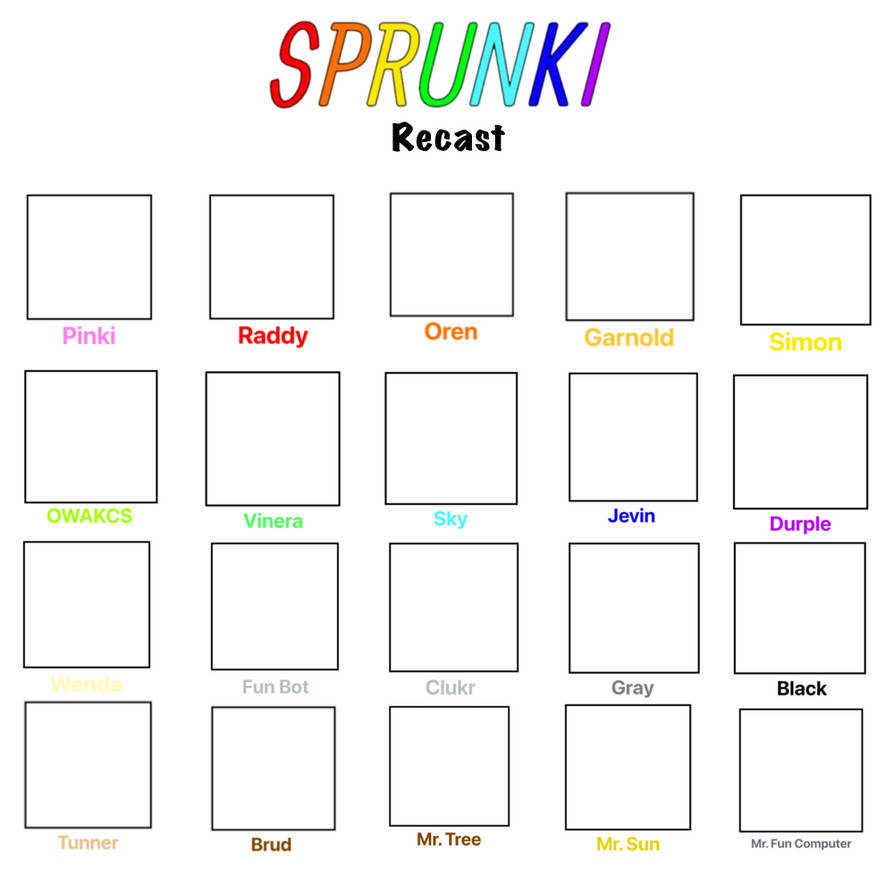 Sprunki recast template by MiaBfbProductions on DeviantArt