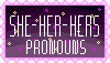 she/her/hers pronouns stamp