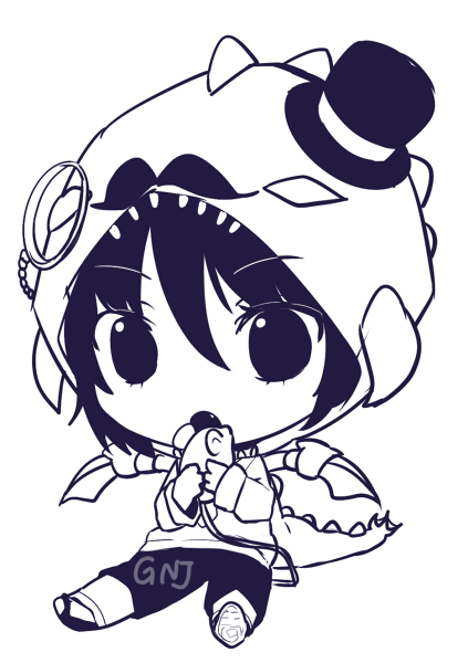 B/W Chibi comm 6