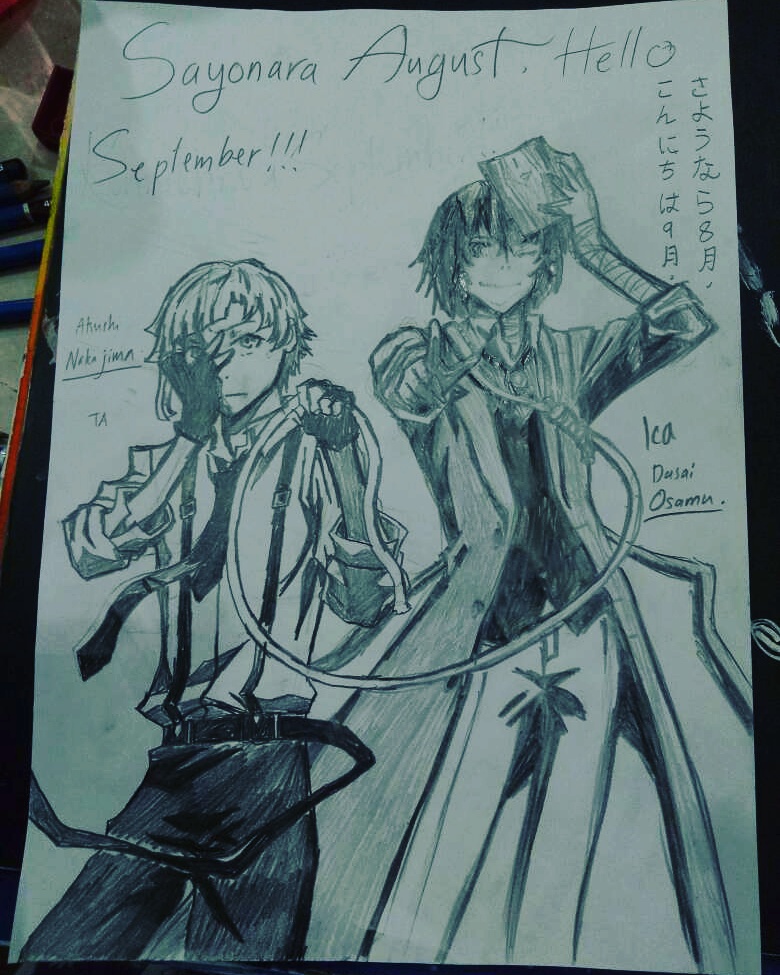 Monthly Fanart August - Atsushi and Dazai