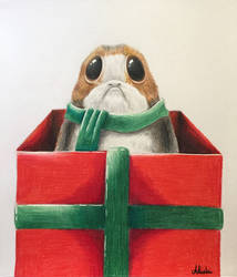 Porg in a Present