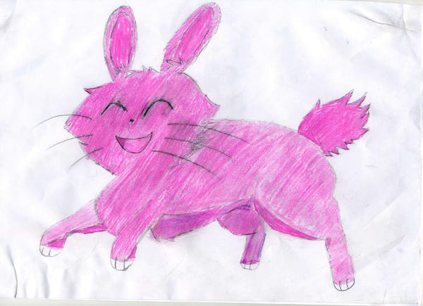 Pink Colour Rabbit Drawing a pink rabbit??? by blademaster99 on DeviantArt