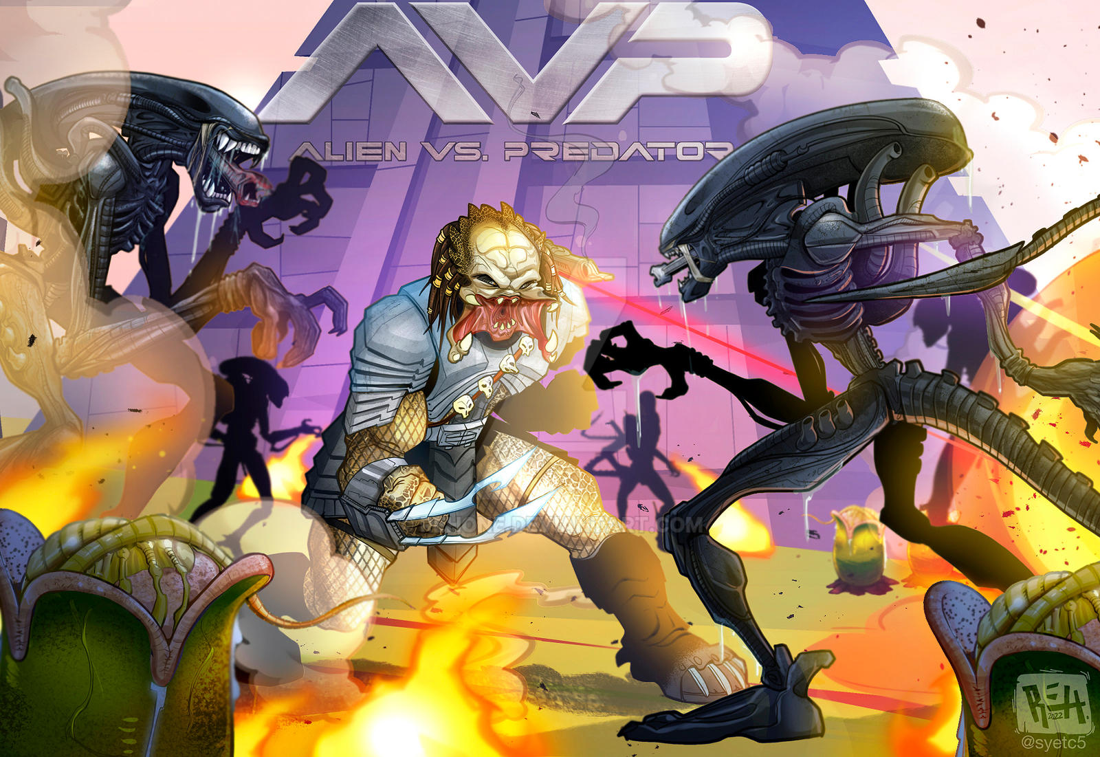 Alien vs Predator by REHone on DeviantArt