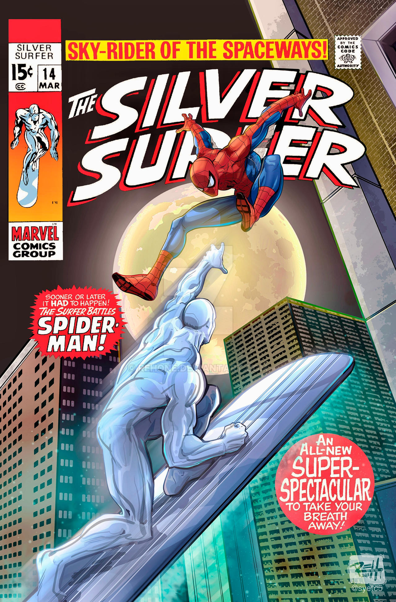 Silversurfer 14 Comic Cover Recreation by REHone on DeviantArt