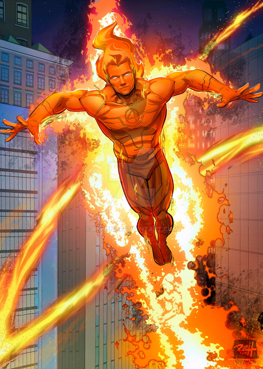 Human Torch by REHone on DeviantArt