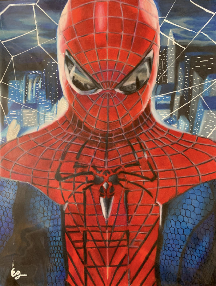 Spider Man Colored In Amazing Spider-Man colored pencil drawing! by EsaiG24 on DeviantArt