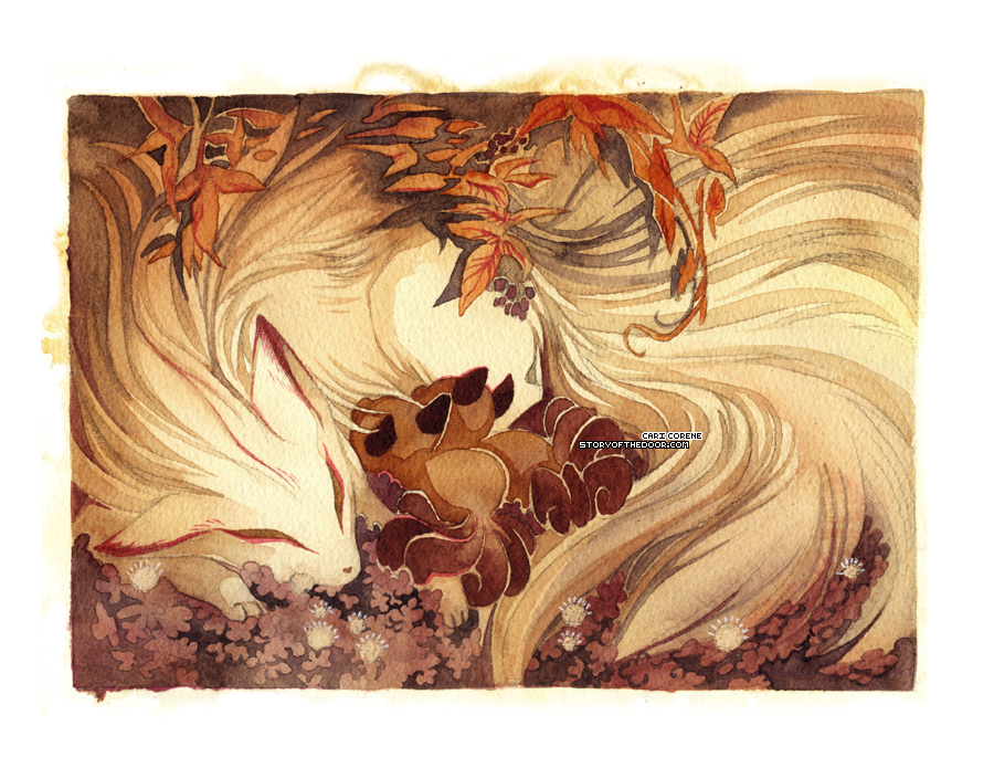 Ninetails and Vulpix Pokemon