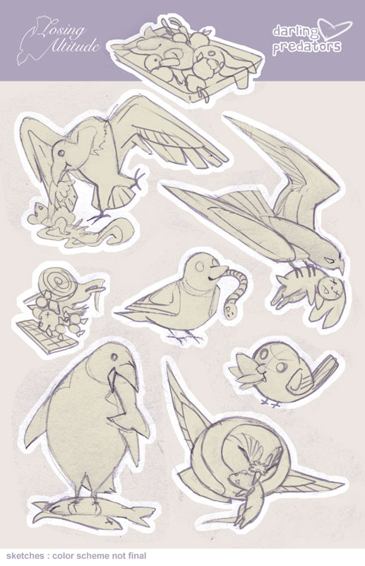 Losing Altitude Stretch Goal Stickers!! Sketch