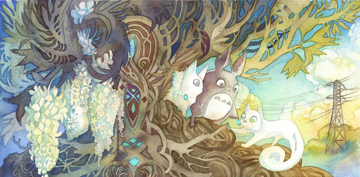 Totoro and Secret of Kells Crossover