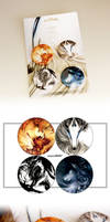 Winter Wolf Button Set