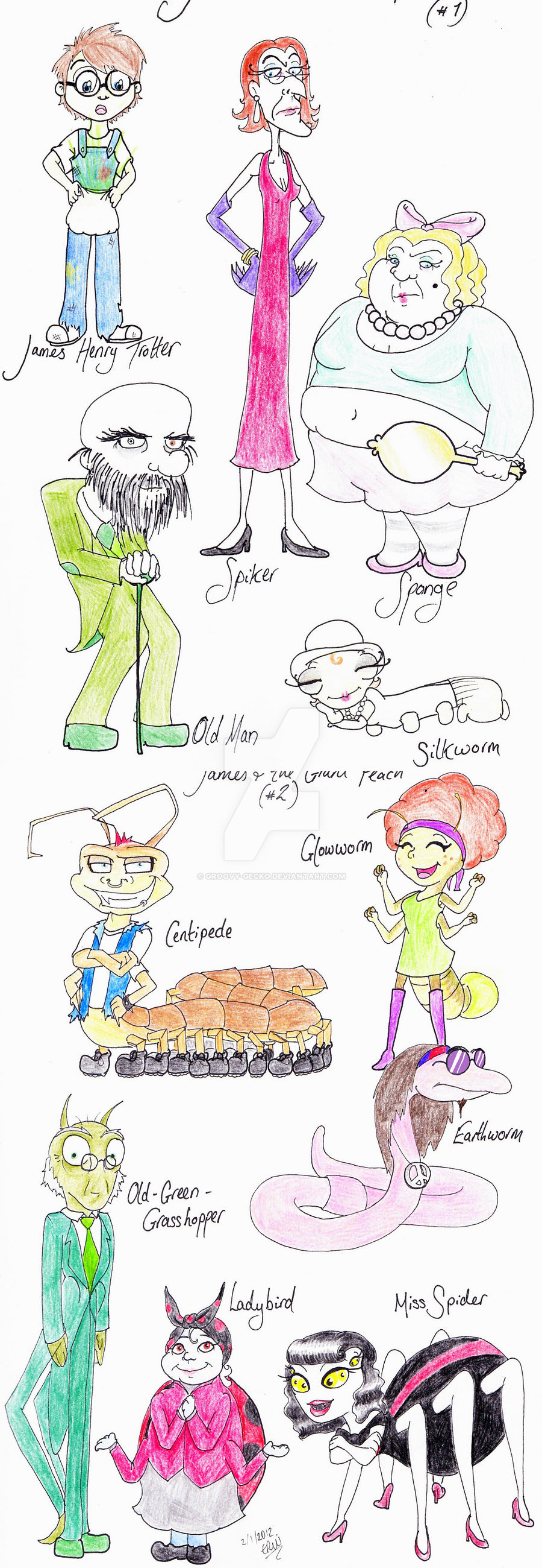 James and the Giant Peach Cast by GroovyGecko on DeviantArt