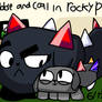 Pebble and coal in rocky playdate