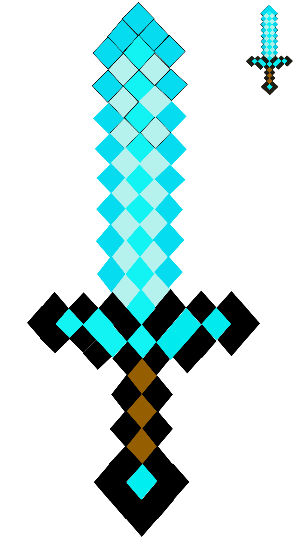 Espada de Diamante Minecraft - Passo a Passo 