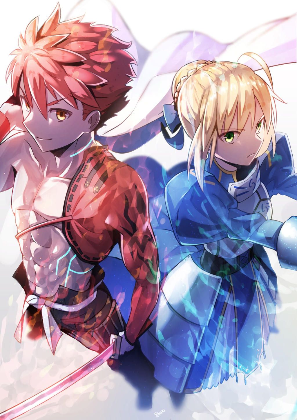 Emiya Shirou And Saber By Chaosemperor971 On Deviantart
