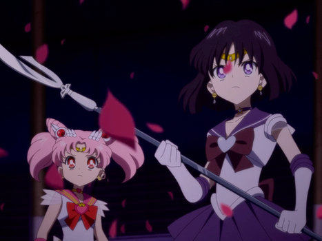 Sailor Mini Moon and Sailor Saturn