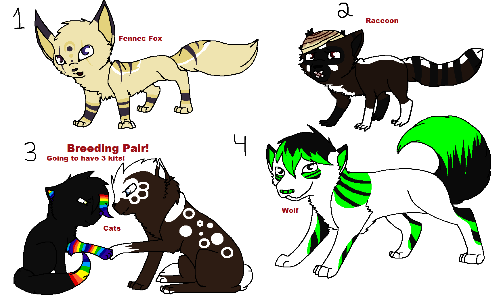 Mixed Adoptables 1 //5 points each Kits 3 Points//