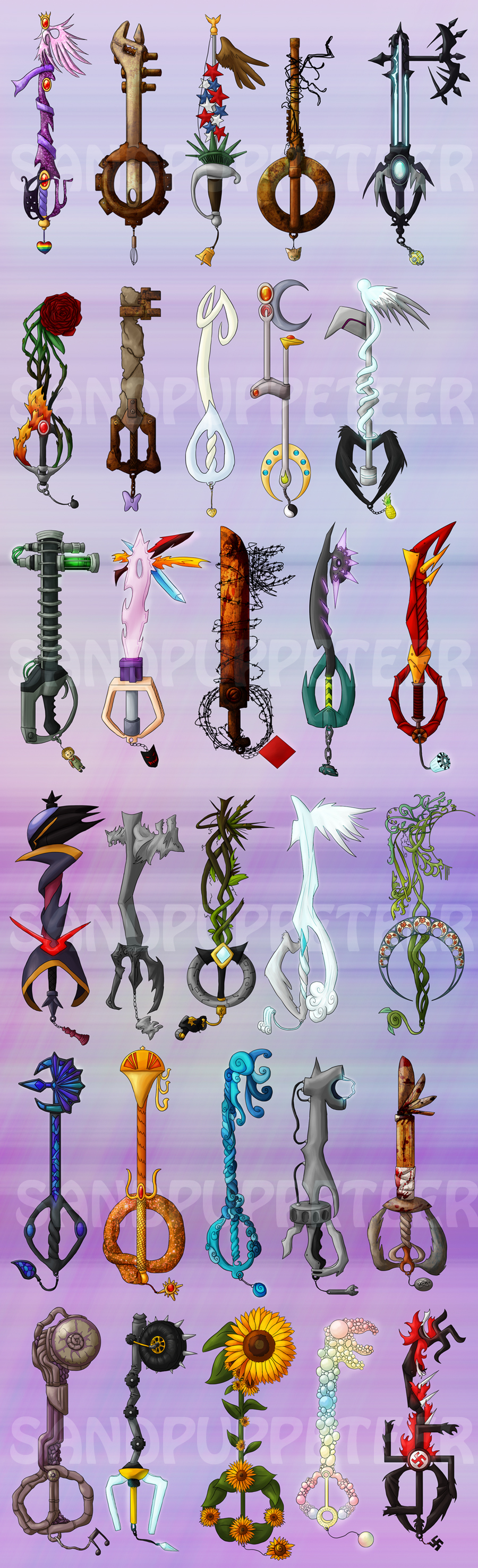 Keyblade Set #2 by BurningTiger9000 on DeviantArt