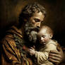 Saint Joseph and the baby Jesus.