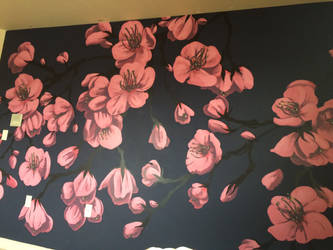 Sakura mural by ErinJo