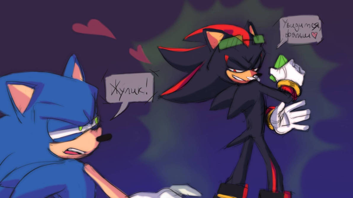 ง'̀-'́)ง  Sonic and shadow, Sonic art, Sonic