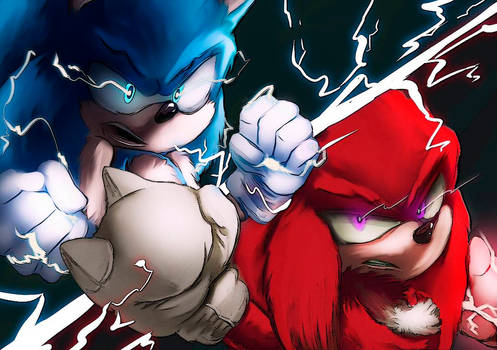 Sonic and Knuckles fight I Sonic movie 2