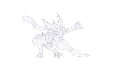 Greninja Ash Form Sketch 