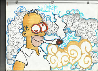 homer stoned by soxygurl