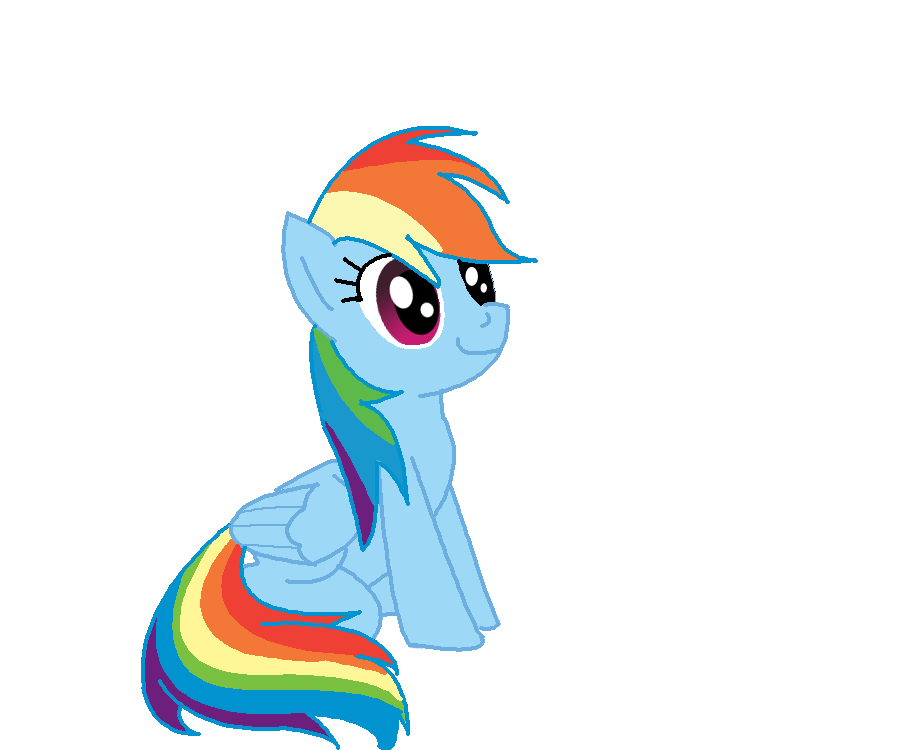 -VECTOR- rainbow dash sitting