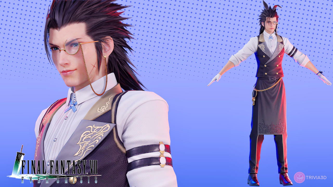 FF7 Ever Crisis - Rabbit Butler Zack by Trivia3D on DeviantArt