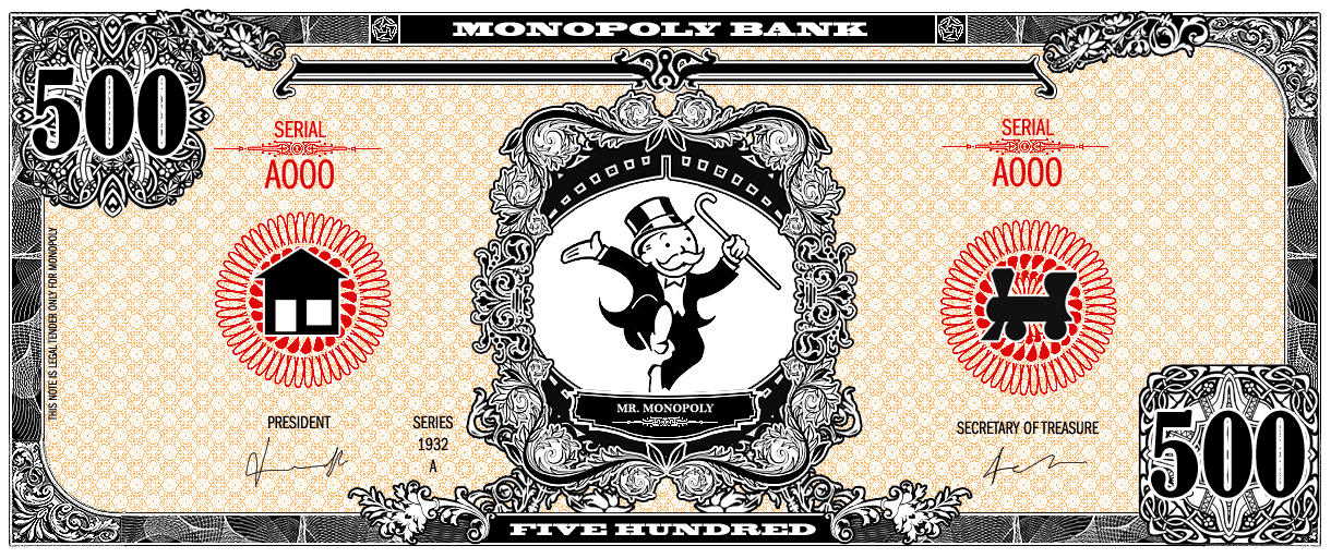 Monopoly bank note 500 poly by ironic440 on DeviantArt