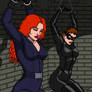 BLACKWIDOW and CATWOMAN CAPTURED [COMMISSION]