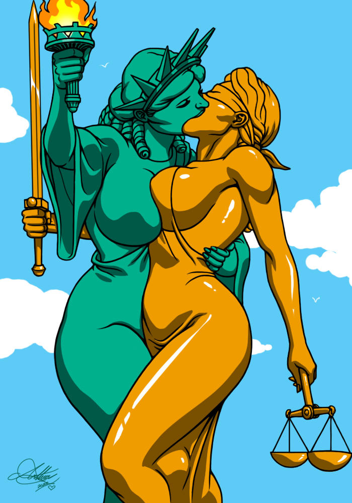 LADY LIBERTY x LADY JUSTICE 3 by Kaywest on DeviantArt.