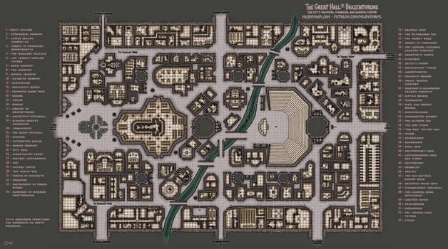 The Great Hall of Brazenthrone - Ground Level Map