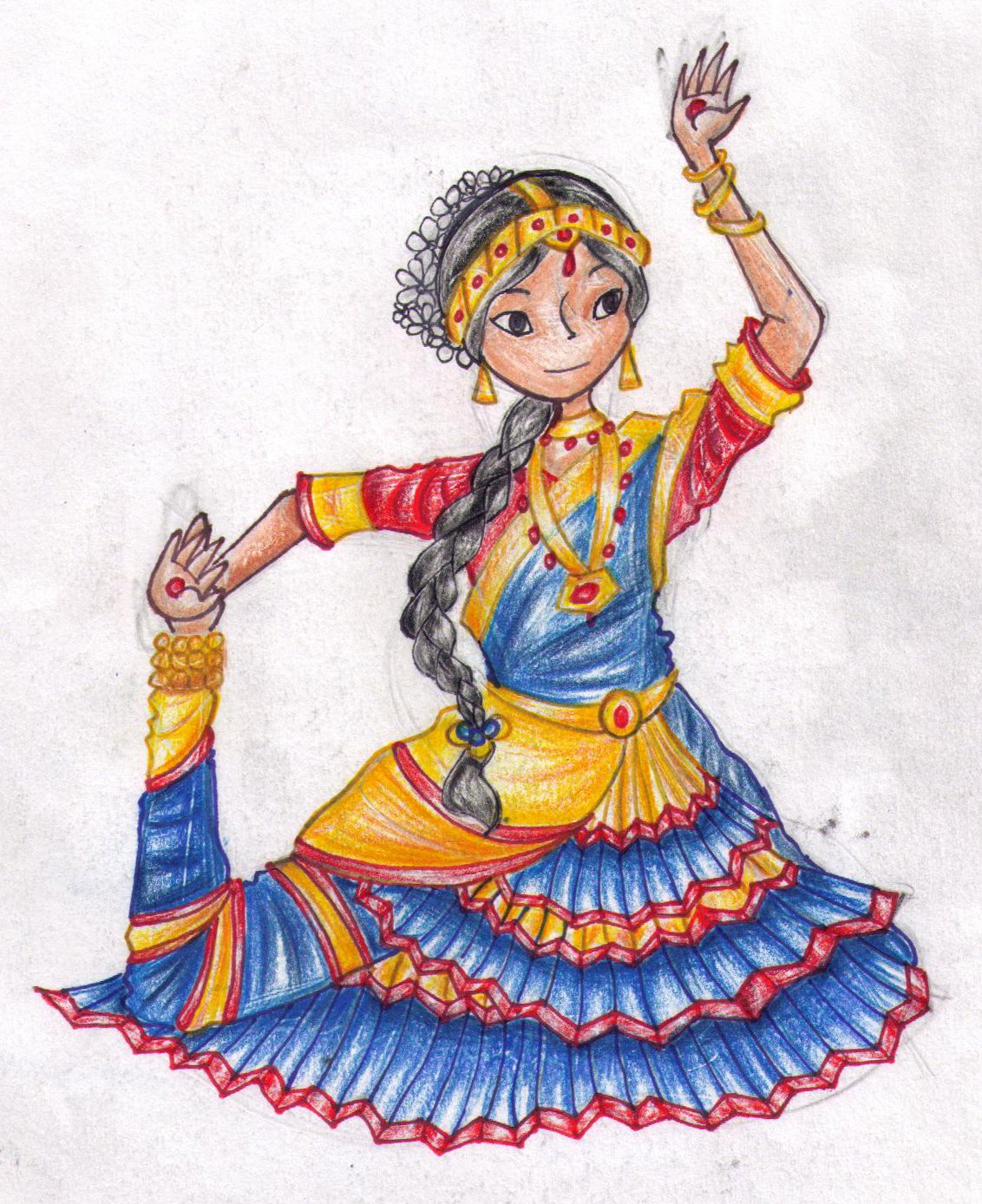 Бхаратанатьям рисунок