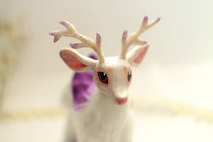 Spring flower deer. art doll. sold