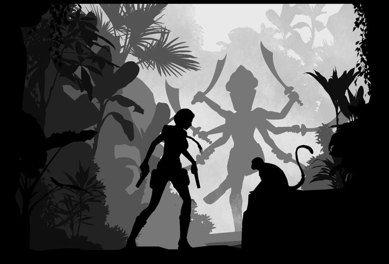 Tomb Raider III - Silhouette Art