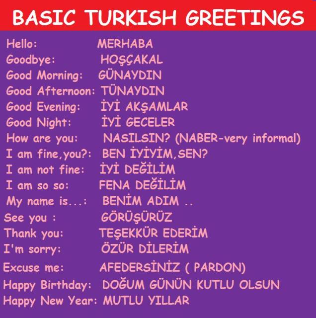 Turkish Hello TUR: Turkish Greetings by dATranslators on DeviantArt