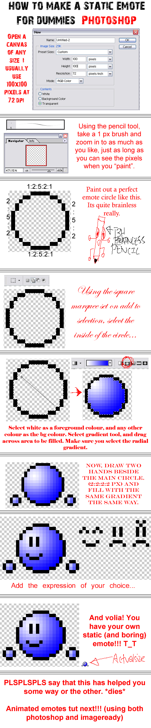 How to make Static Emoticons