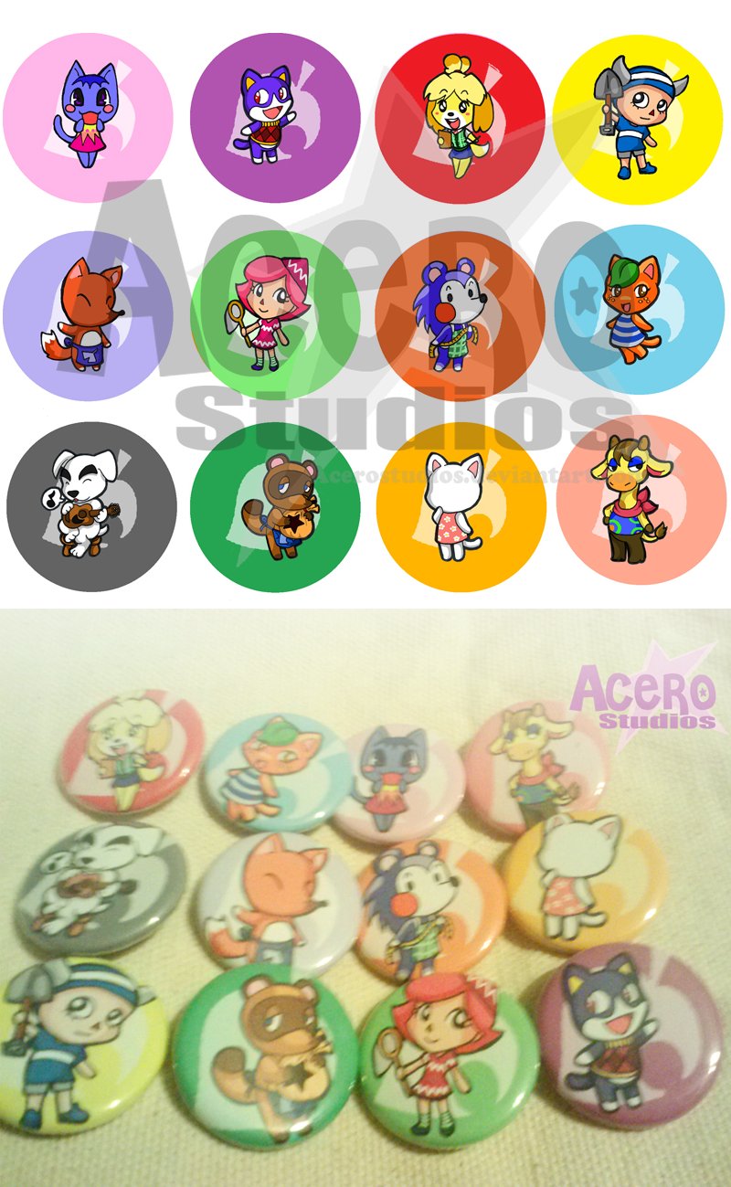 Animal Crossing Buttons