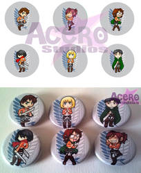 Attack On Titan Button Set