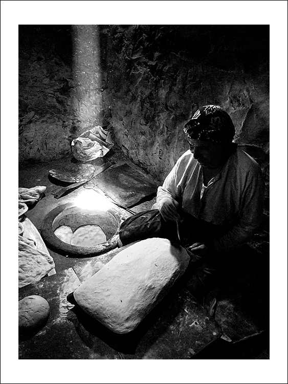 grandma is baking our bread