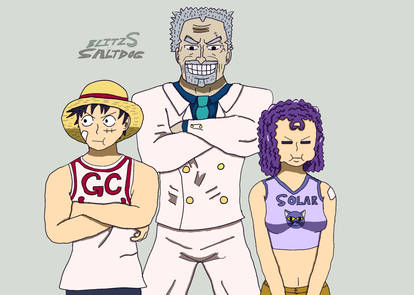 Garp, Luffy, and Anya