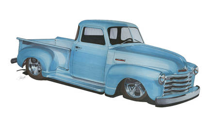 1948 Chevy Truck in marker