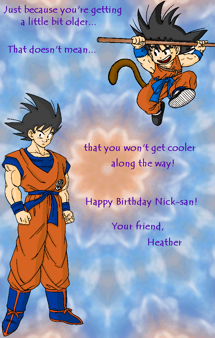 DB and DBZ Birthday Card by ladytsuki on DeviantArt