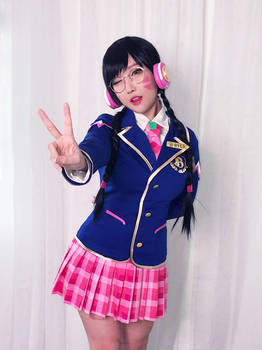 Anniversary Academy DVa from Overwatch Cosplay