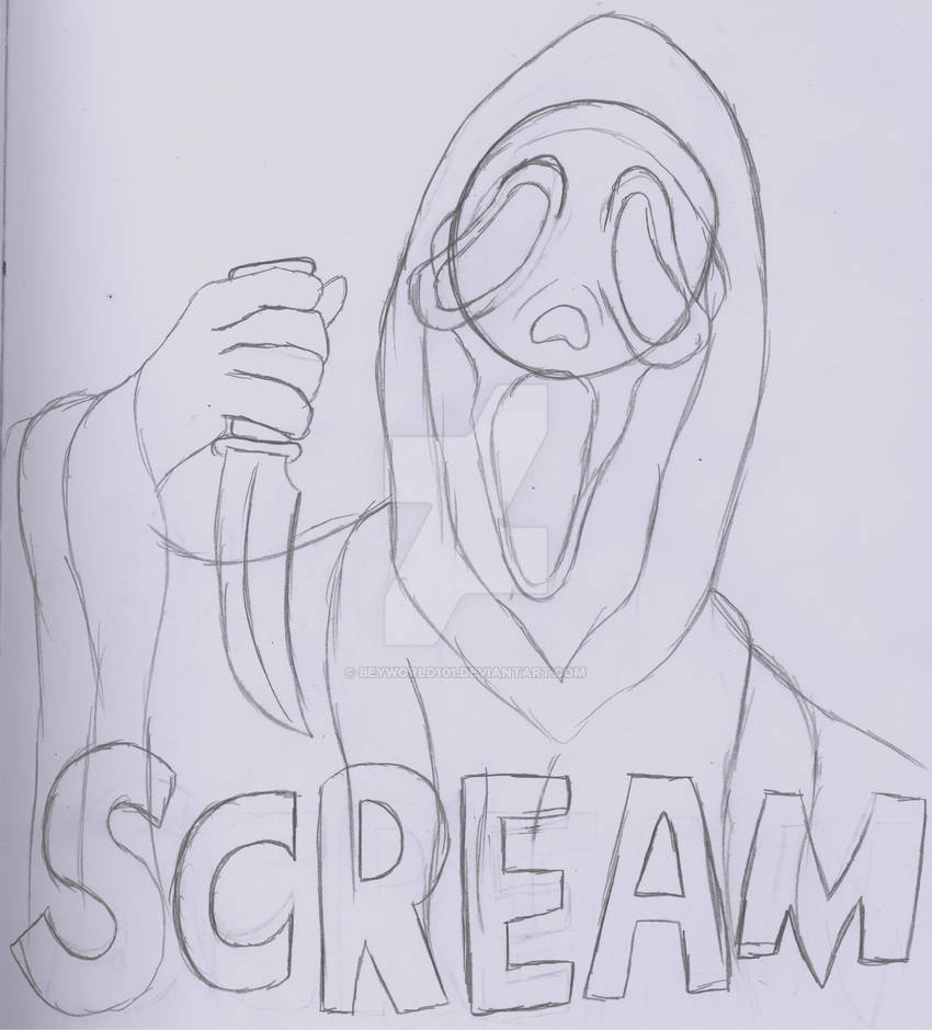 Ghostface-SCREAM (Sketch) by Beyworld101 on DeviantArt