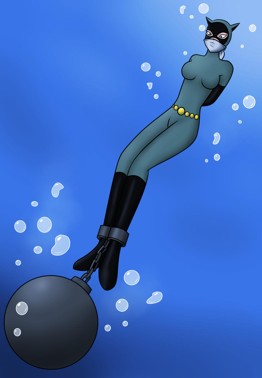 Catwoman Underwater Peril